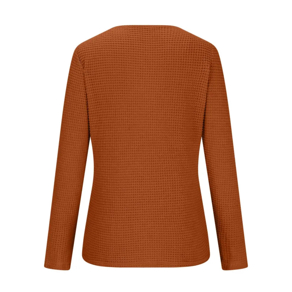 Top De Punto Gofrado Calado Con Encaje De Ganchillo Estilo Boho Para Mujer