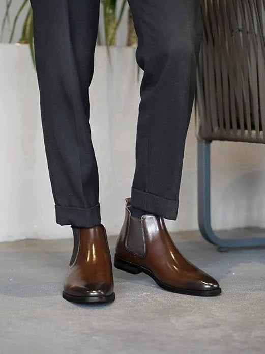 Pedro - Botins Chelsea em Couro Italiano