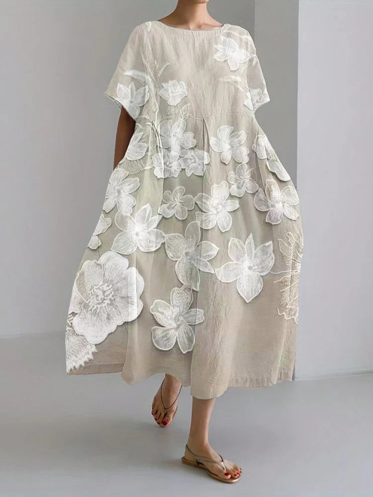 Cirelle™ - Vestido Elegante com Padrão Floral