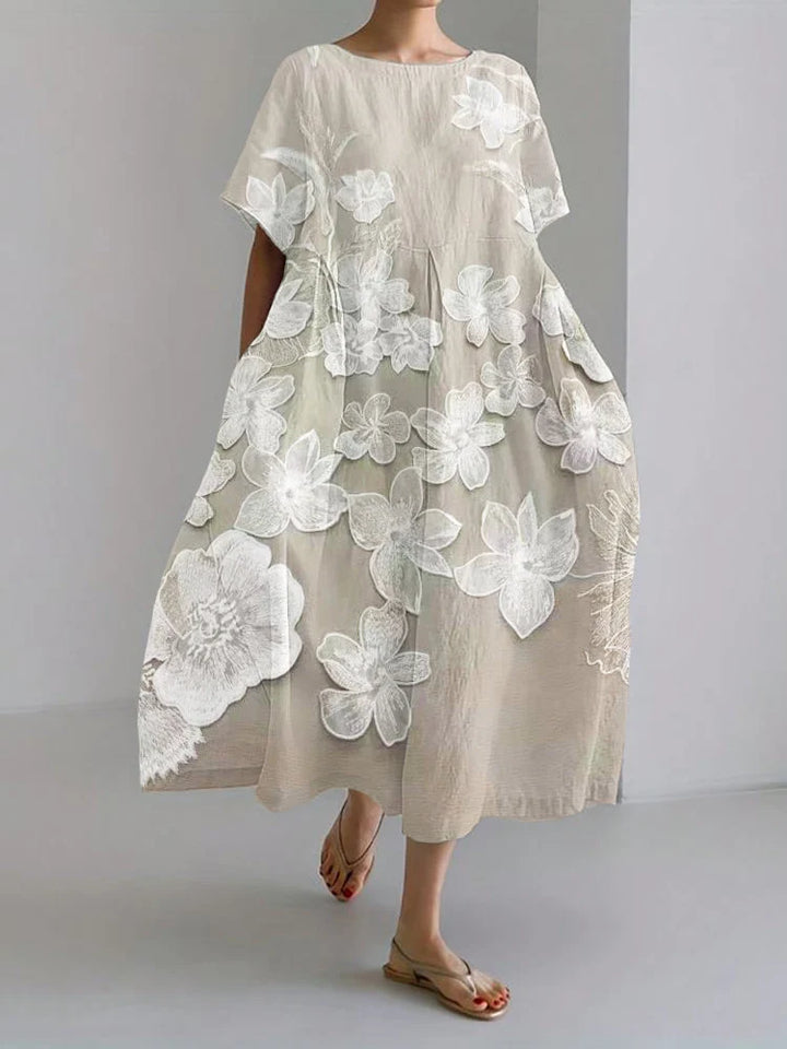 Cirelle™ - Vestido Elegante com Padrão Floral