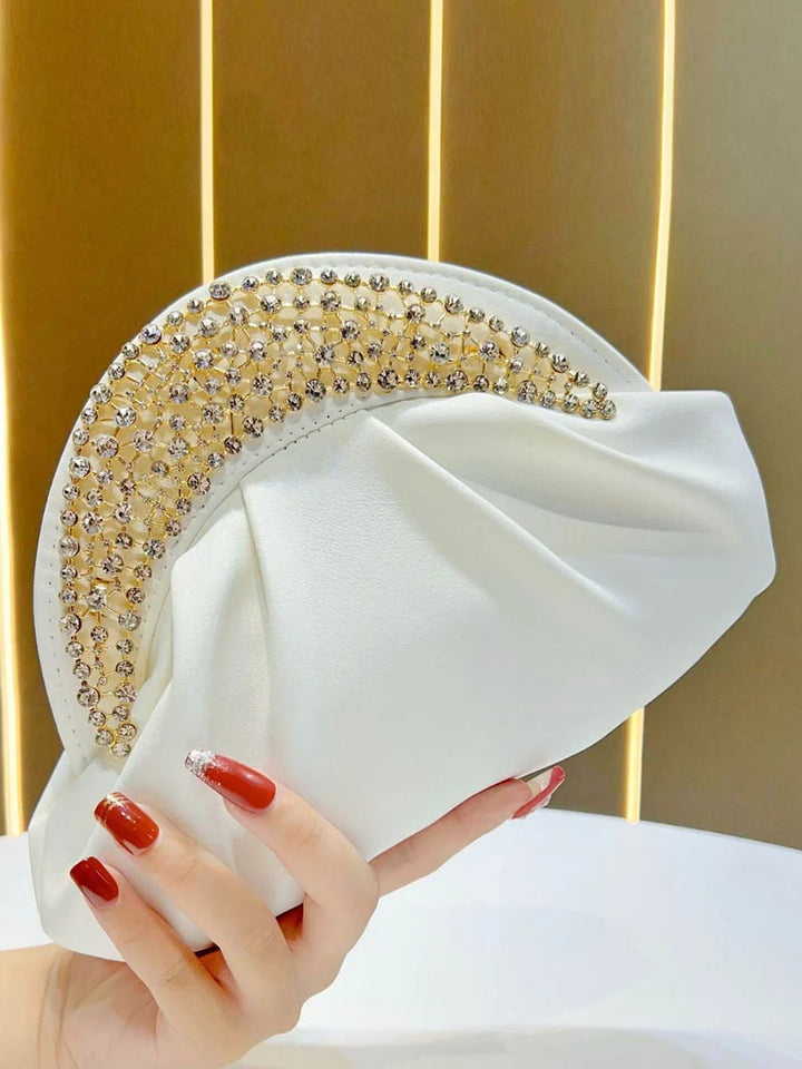 Bolso De Noche Con Cadena Y Strass