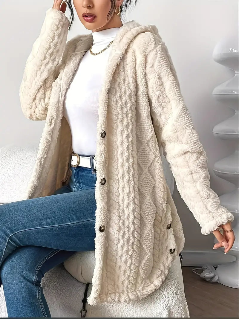 SARA - CASACO CON CAPUCHA AFELPADA