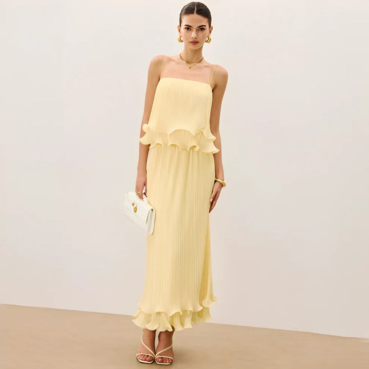 Daphne - Elegant Pleated Skirt Set