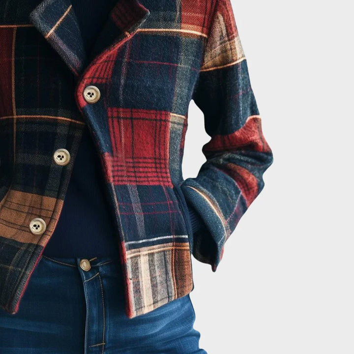 Hazel | Classic Plaid Wool Coat