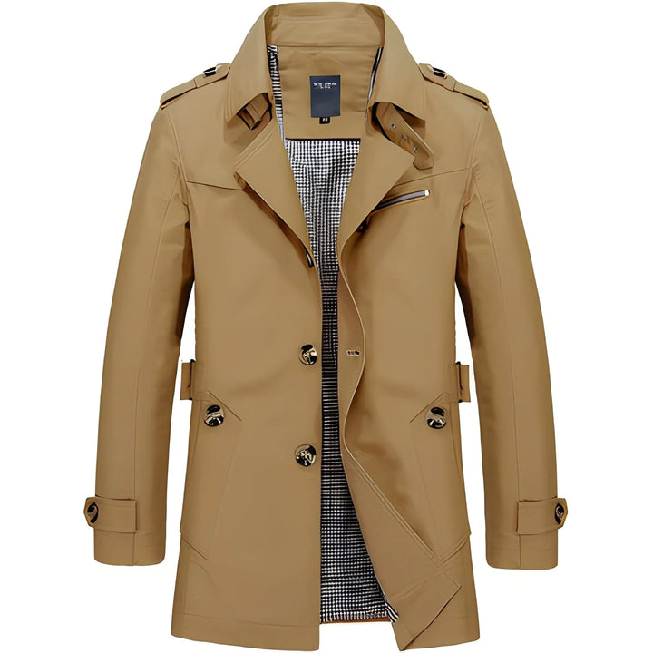 James - Elegante Gabardina Trench Para Hombre