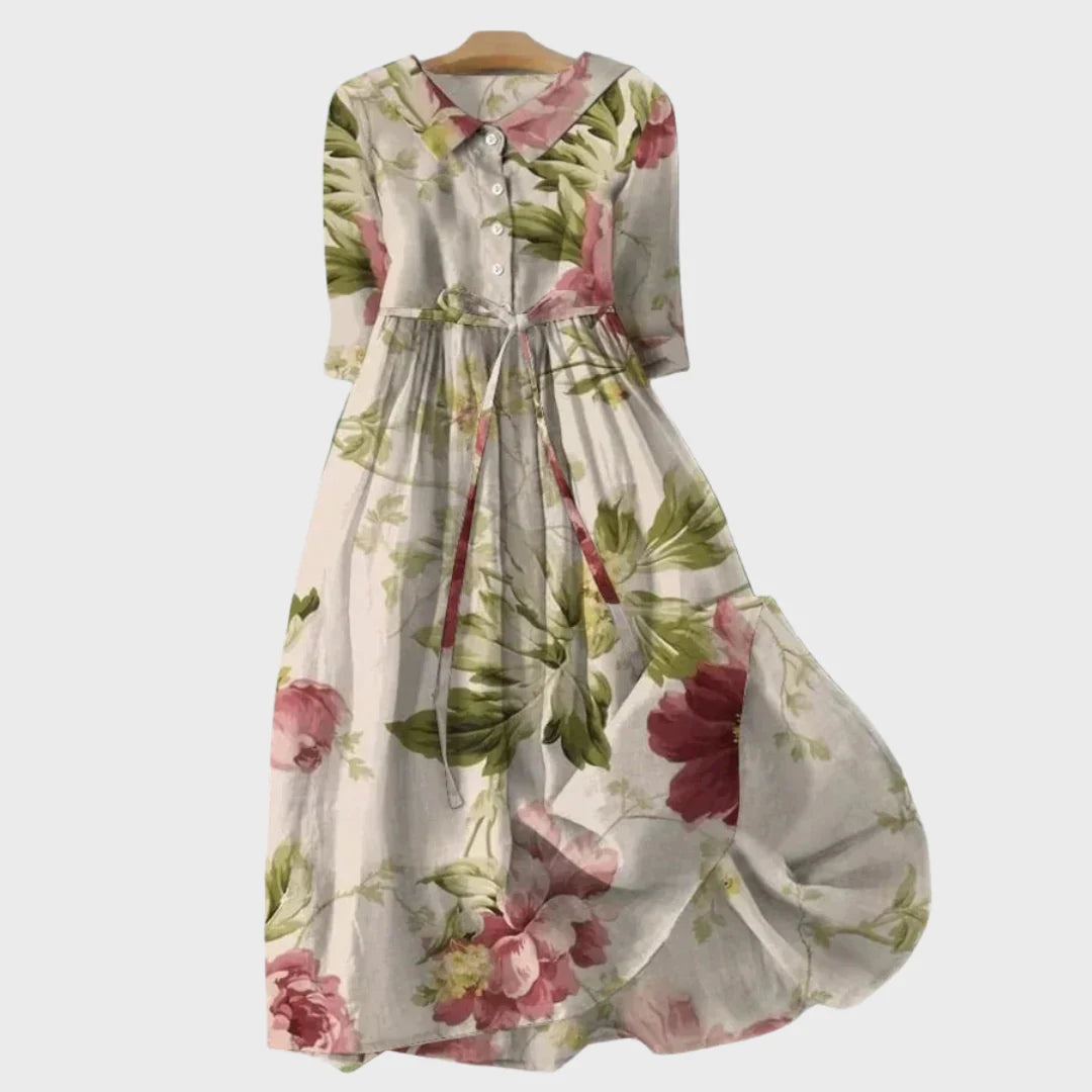 Vestido Longo Estilo Botânico