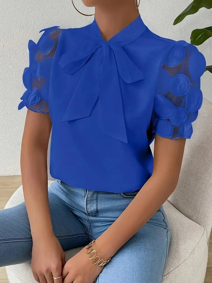 Ángela - Blusa Elegante Con Lazo Para Mujer