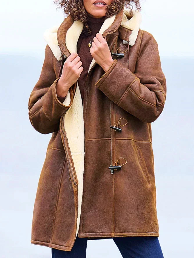 Leia | Women's Hooded Jacket — Warm, Relaxed, and Stylish for Winter Days