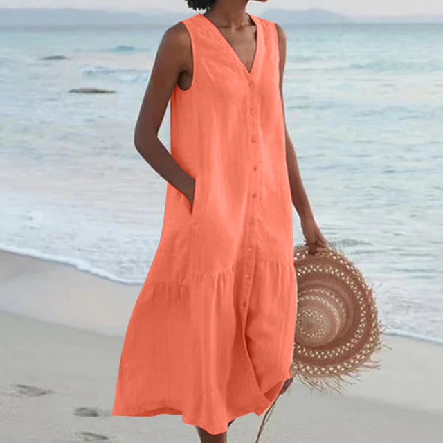 Celeste - Vestido Com Decote Em V