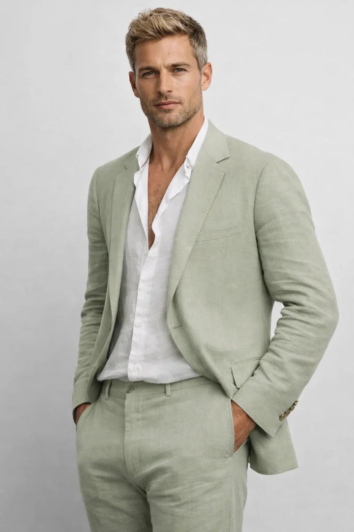 Men's Elegant Suit, Two-Piece Blazer and Pants, Slim Fit
