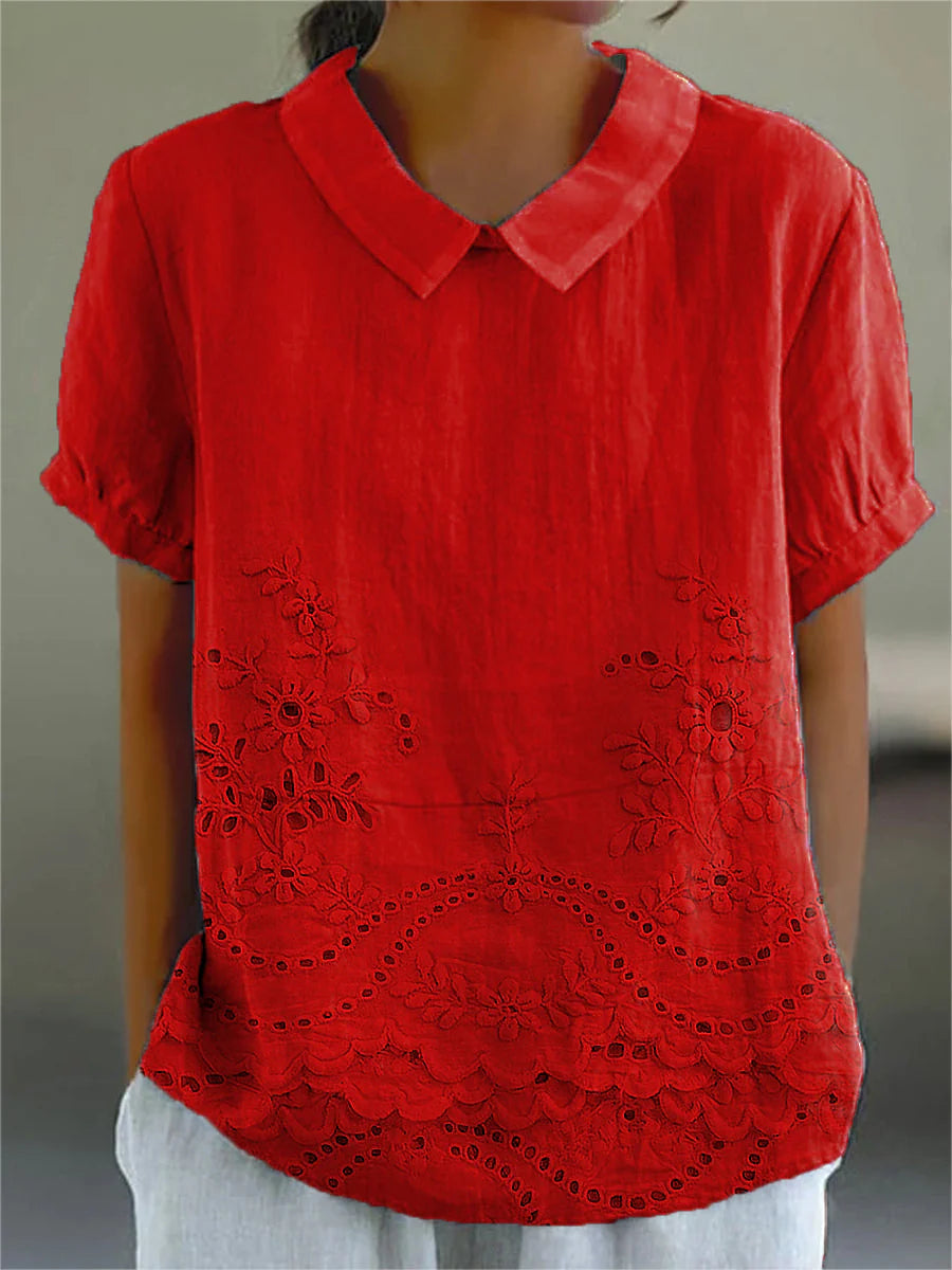 Liliana - camisa bordada floral