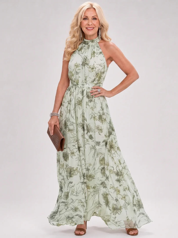 Genoveva - Vestido Midi Floral Con Falda Fluida