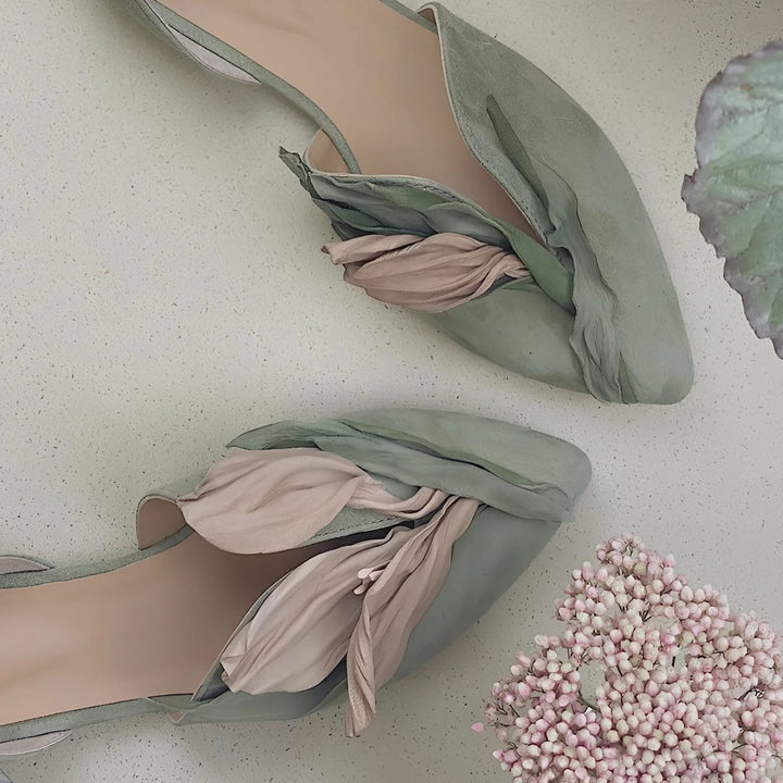 Jennifer | Zapatos Planos Femeninos Elegantes Con Patrón Floral