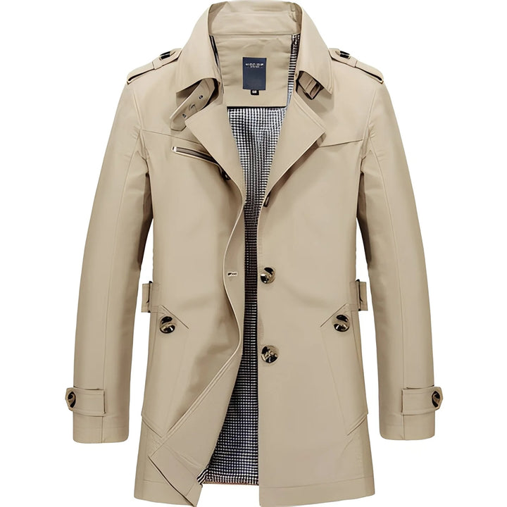 James - Elegante Gabardina Trench Para Hombre