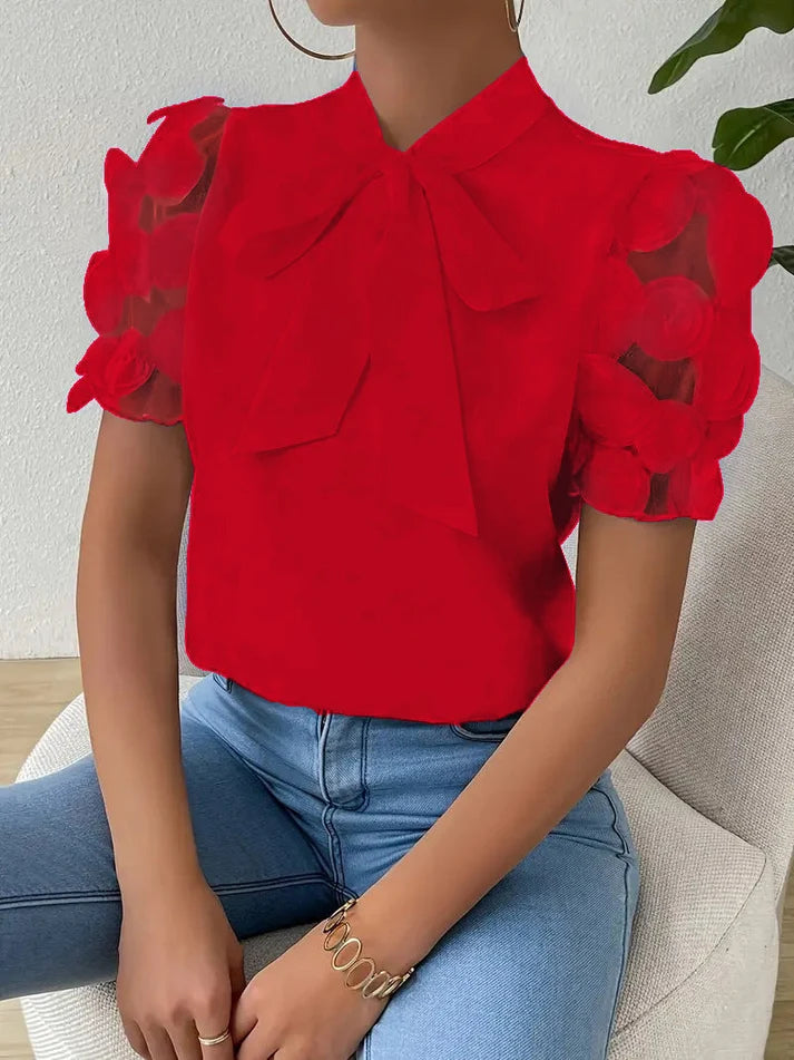 Ángela - Blusa Elegante Con Lazo Para Mujer