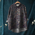 Florença - camisa casual de arte floral
