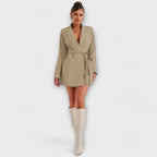 VESTIDO BLAZER CON ESCOTE EN v
