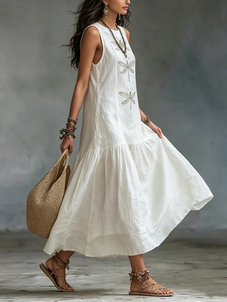 Geneva | Vestido Maxi Sin Mangas De Cuello Redondo Para Mujer