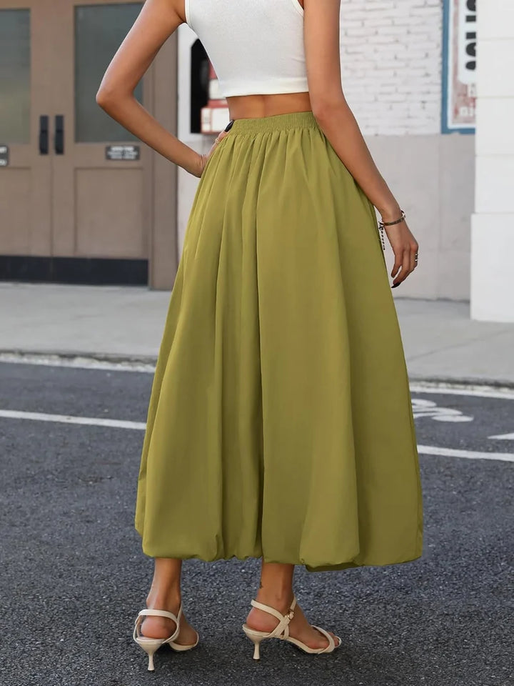 Laya - Falda Bubble Femenina Maxi Con Cintura Elástica Voluminosa Y Chic