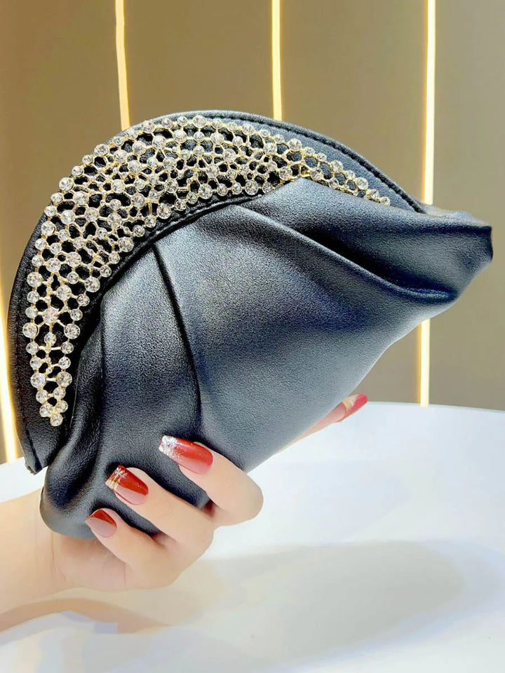 Bolso De Noche Con Cadena Y Strass