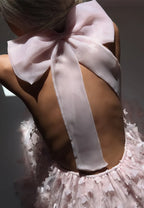 Vestido de fiesta malla mariposa elegante