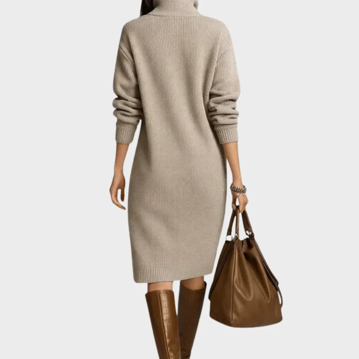 Nancy | Elegant Button-Up Winter Midi Dress