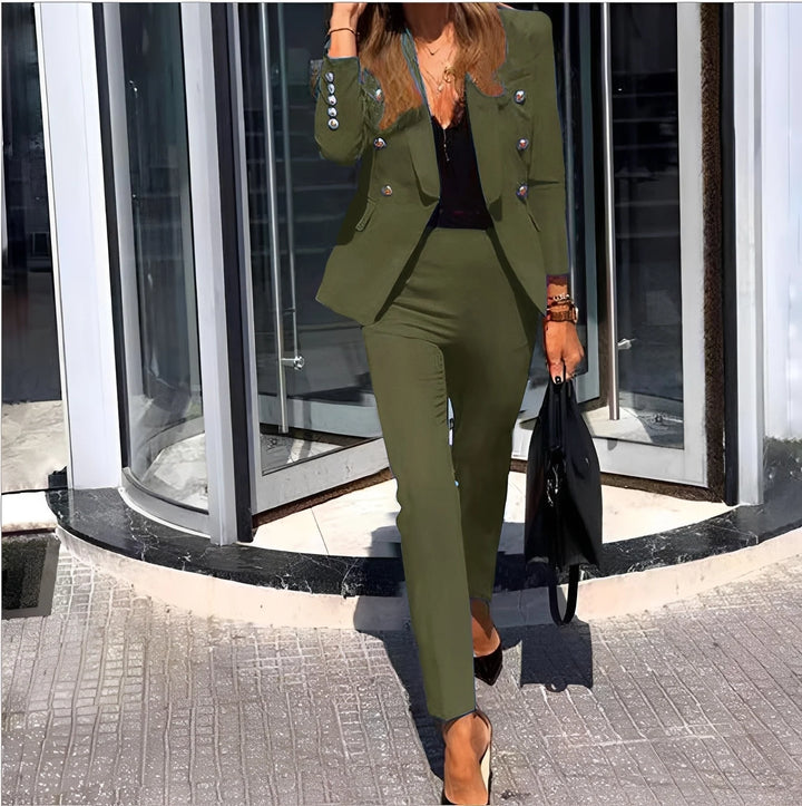 Erika - Conjunto Moderno De Blazer Y Pantalones Para Mujer