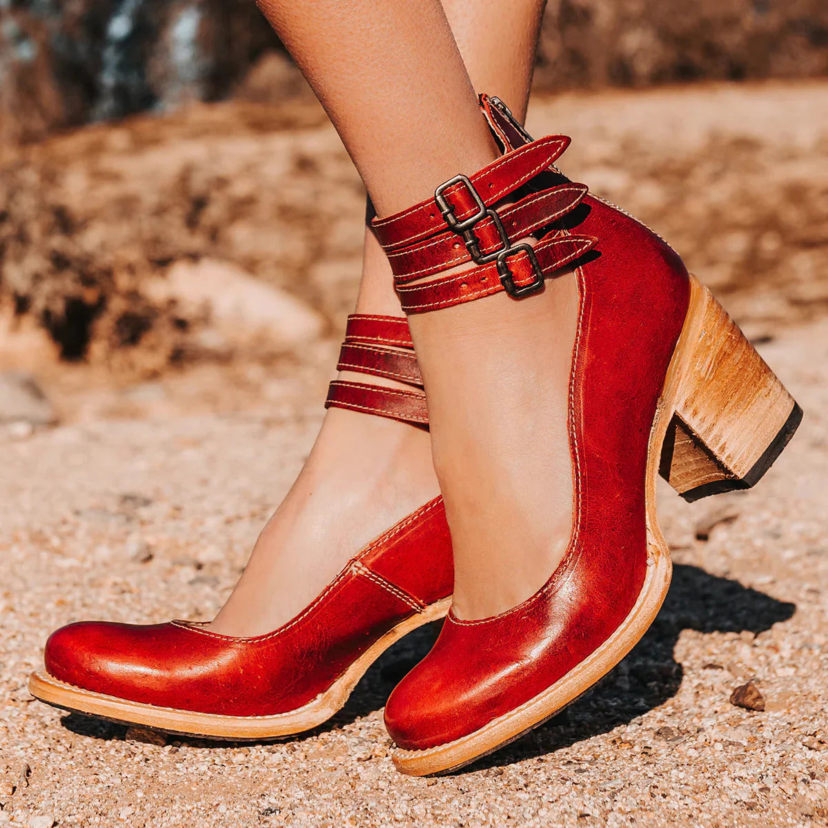 Ginevra | Zapatos de Tacón Alto con Múltiples Tiras y Suela Gruesa