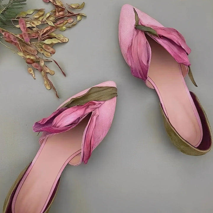 Jennifer | Zapatos Planos Femeninos Elegantes Con Patrón Floral