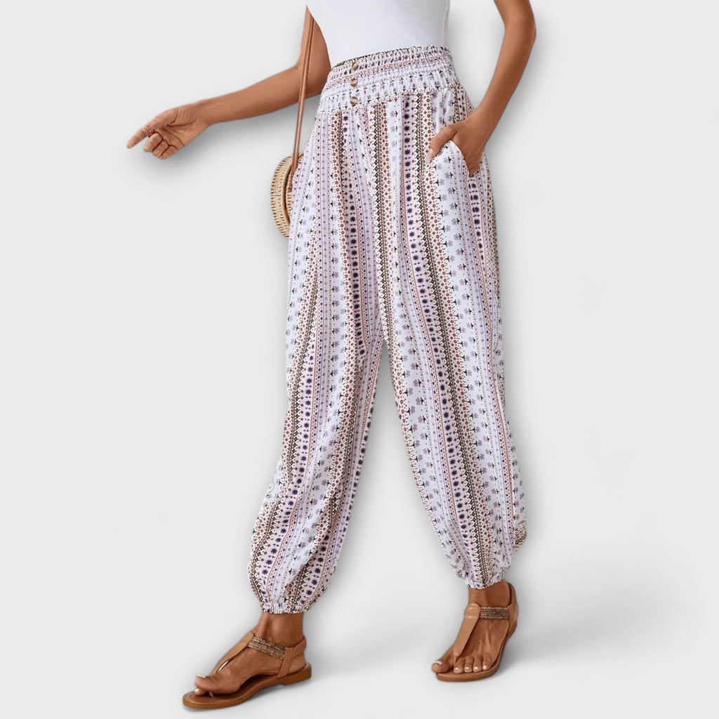 Escarlete - Pantalones con Gráficos Étnicos