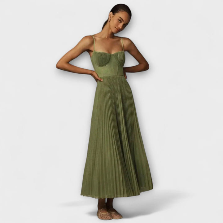 Marilyn | Bustier Design Tulle Midi Dress
