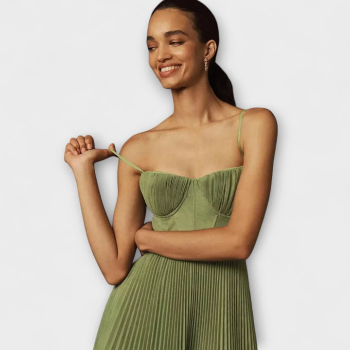 Marilyn | Bustier Design Tulle Midi Dress