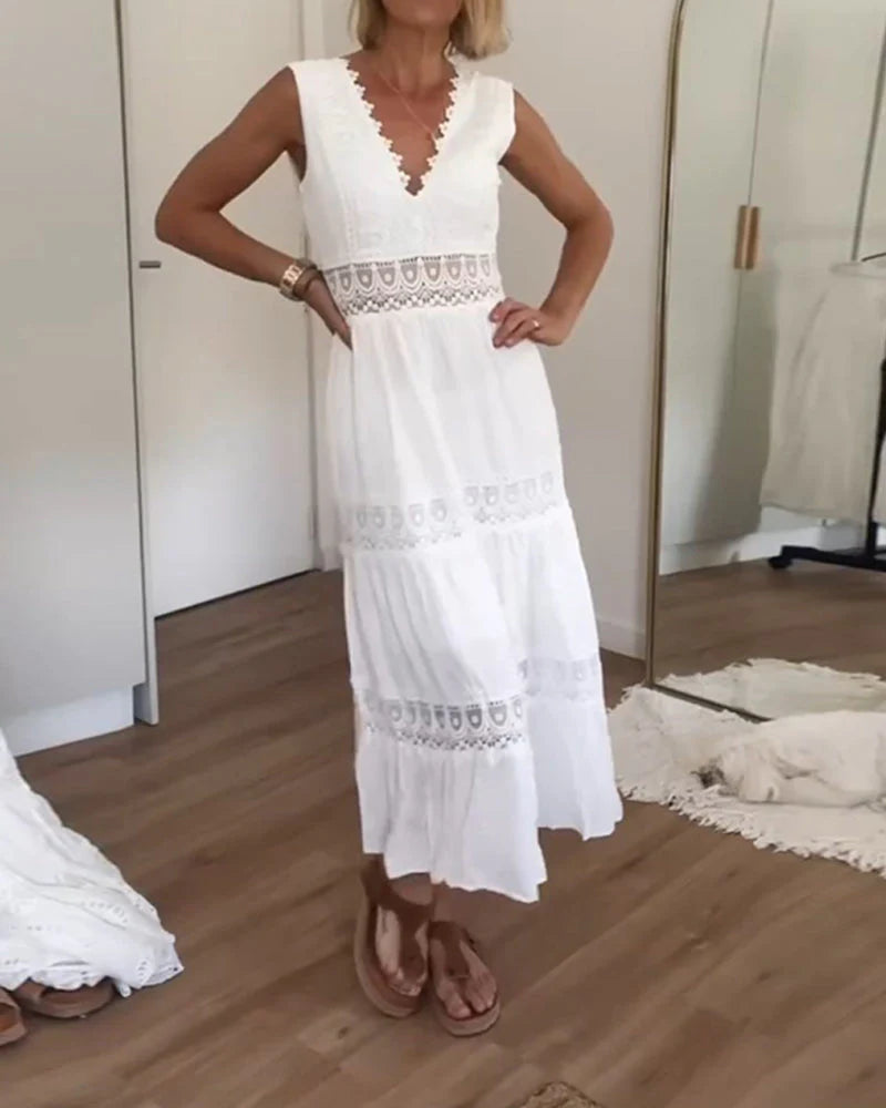 Kim - Vestido Em Renda Com Decote Em V