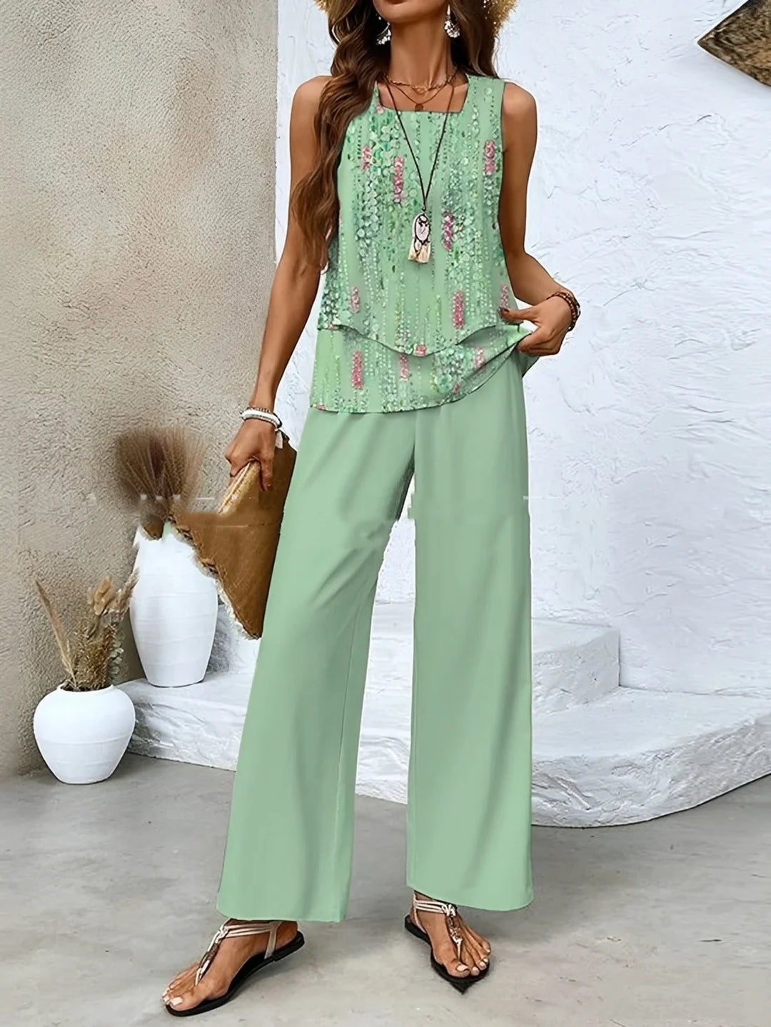Jesse - Conjunto De Ropa Elegante Y Fluido Para Mujer