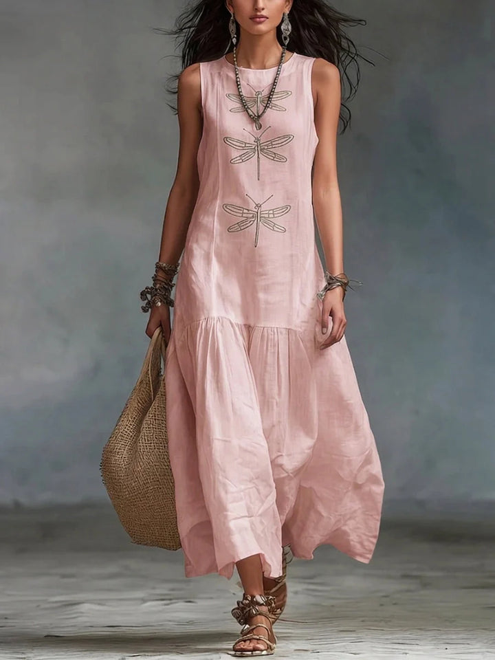 Geneva | Vestido Maxi Sin Mangas De Cuello Redondo Para Mujer