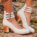 Ginevra | Zapatos de Tacón Alto con Múltiples Tiras y Suela Gruesa