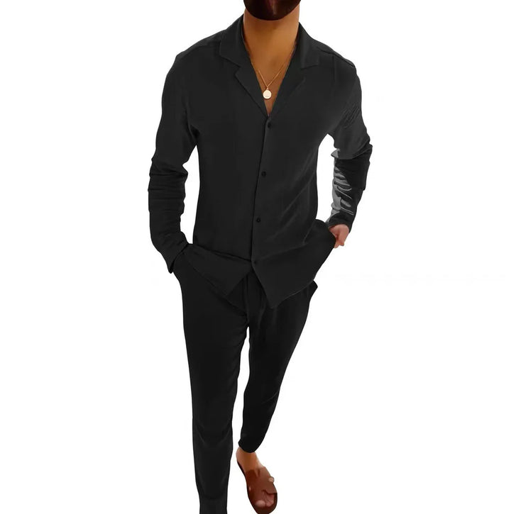 Conjunto Elegante De Dos Piezas Para Hombre Ropa Ligera De Verano Cómodo Casual Y Coordinado