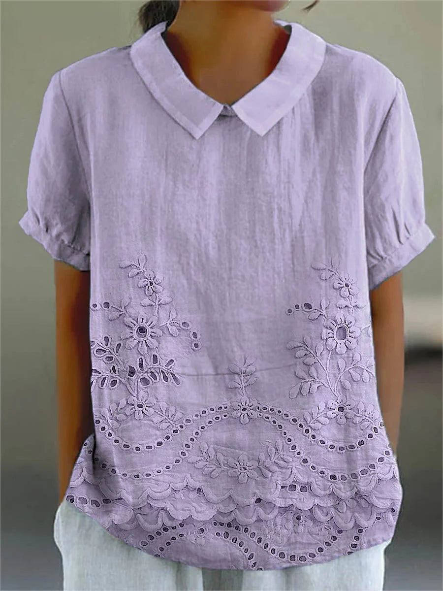 Liliana - camisa bordada floral