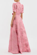 Ariadna™ | Vestido con Manga Corta Abullonada