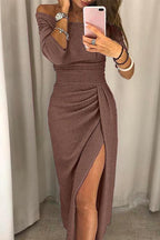 Natália - Vestido Chic Hombros Descubiertos
