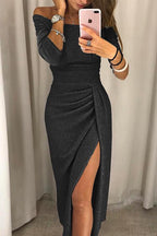 Natália - Vestido Chic Hombros Descubiertos