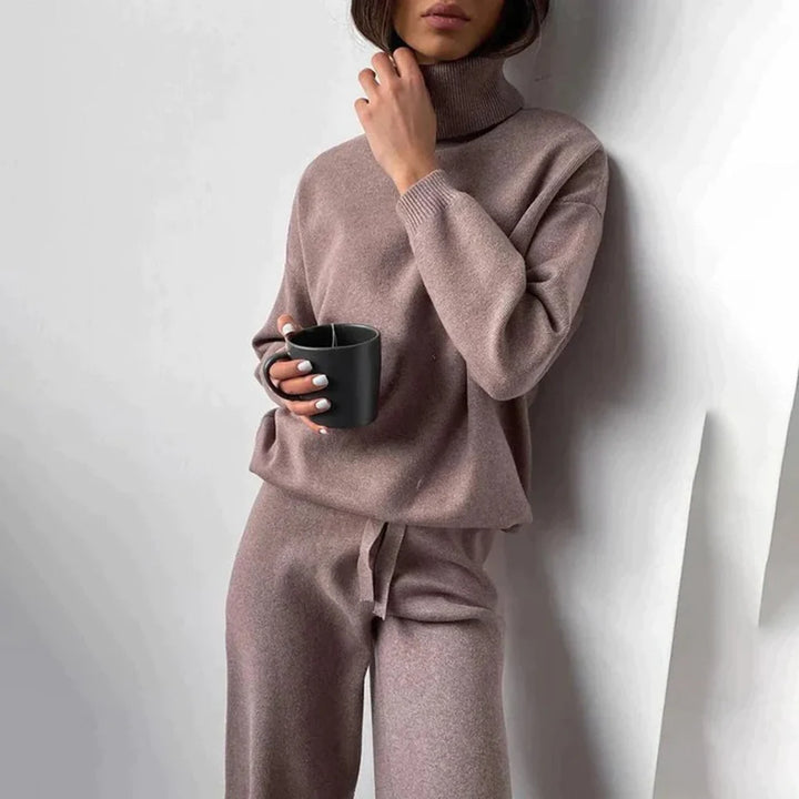 Camila - Conjunto Loungewear De Cachemira Con Cuello Alto Para Mujer