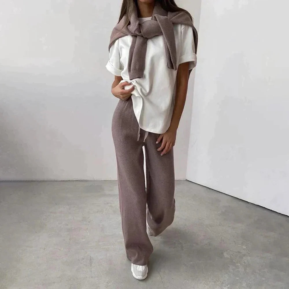 Camila - Conjunto Loungewear De Cachemira Con Cuello Alto Para Mujer