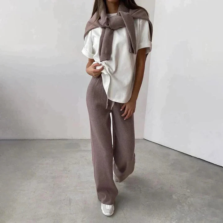 Camila - Conjunto Loungewear De Cachemira Con Cuello Alto Para Mujer