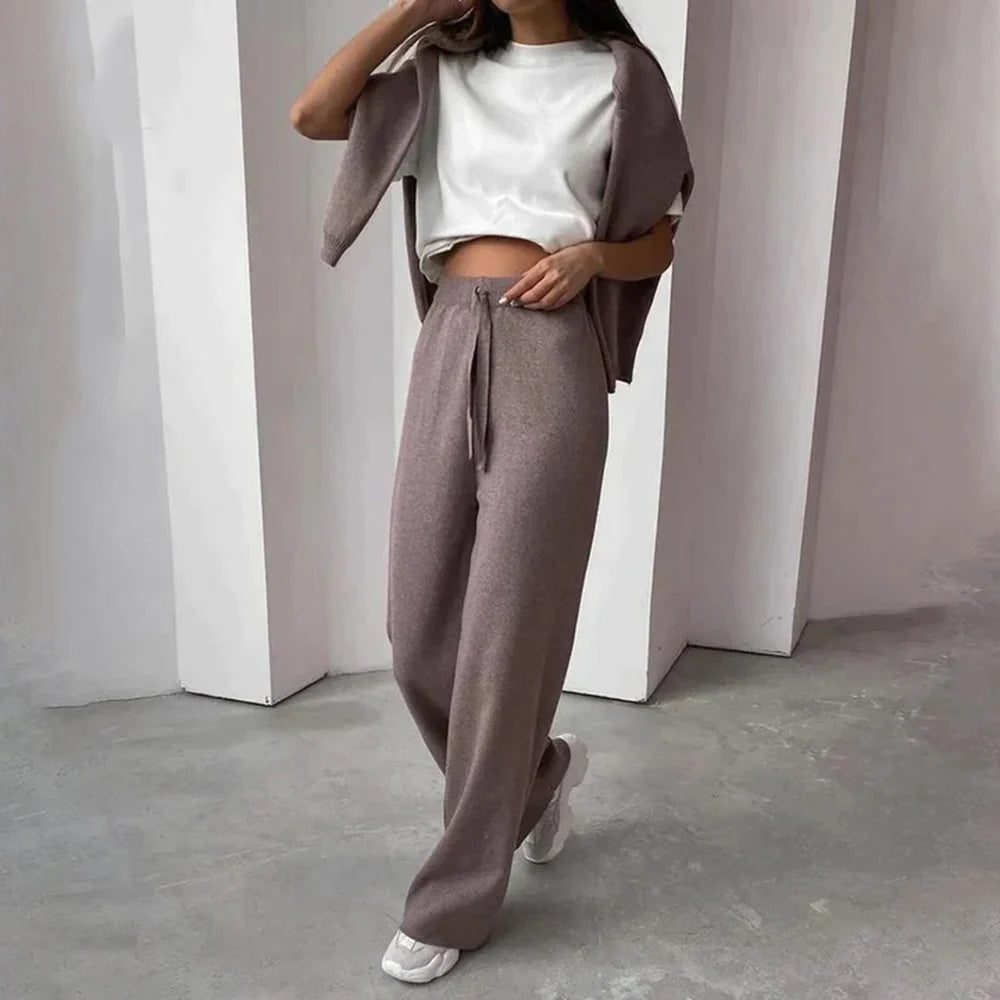 Camila - Conjunto Loungewear De Cachemira Con Cuello Alto Para Mujer