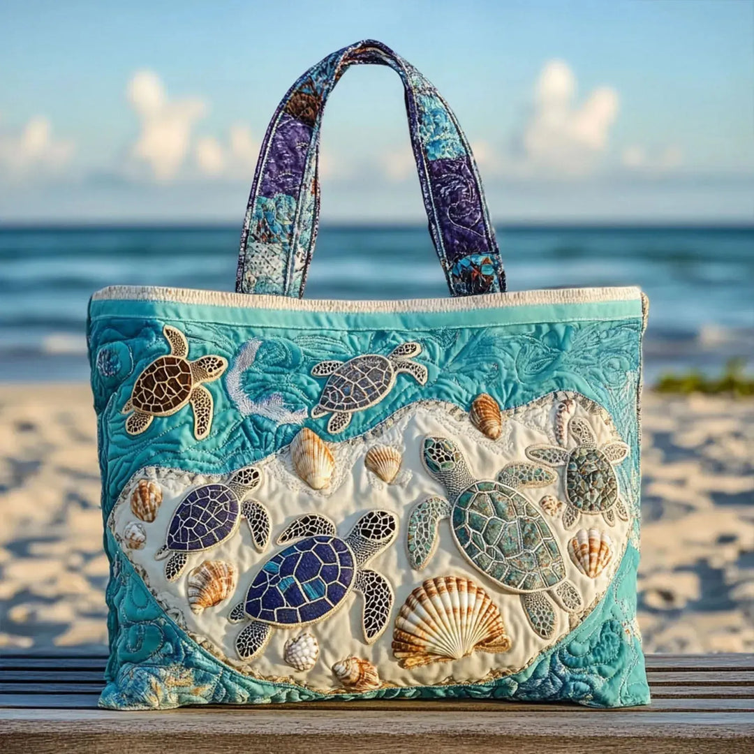 Bolso Artesanal Acolchado - Amor Por Las Tortugas