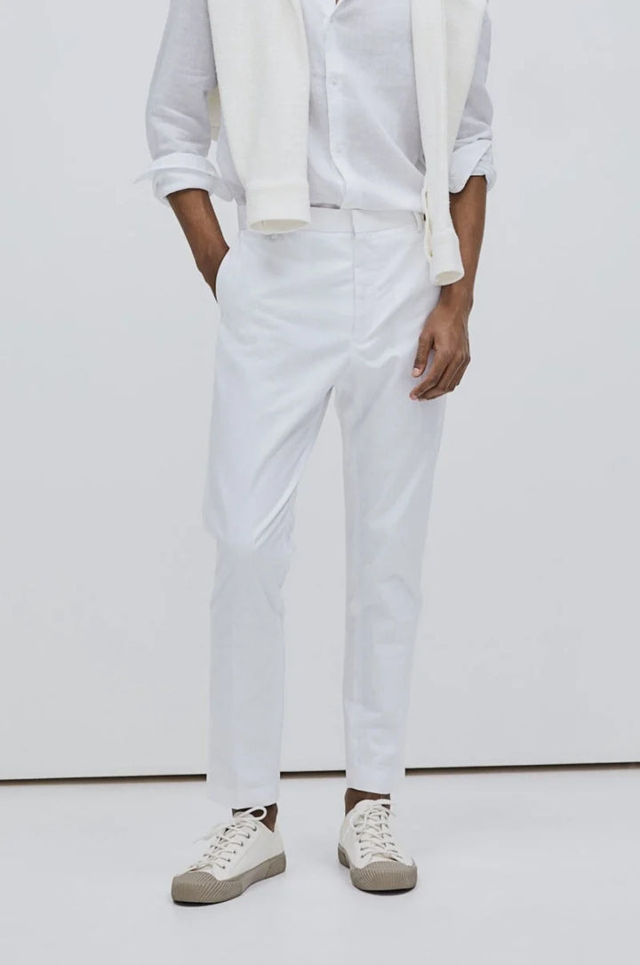 Pantalones Tailor Made De Rayas Para Hombre - Casual Inteligente Y Elegante