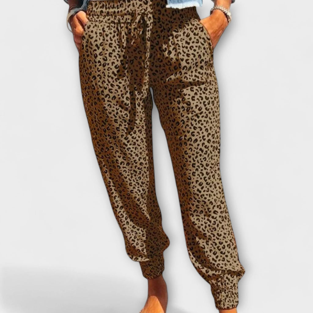 Felicidade - Pantalones Leopardo de Pierna Ancha