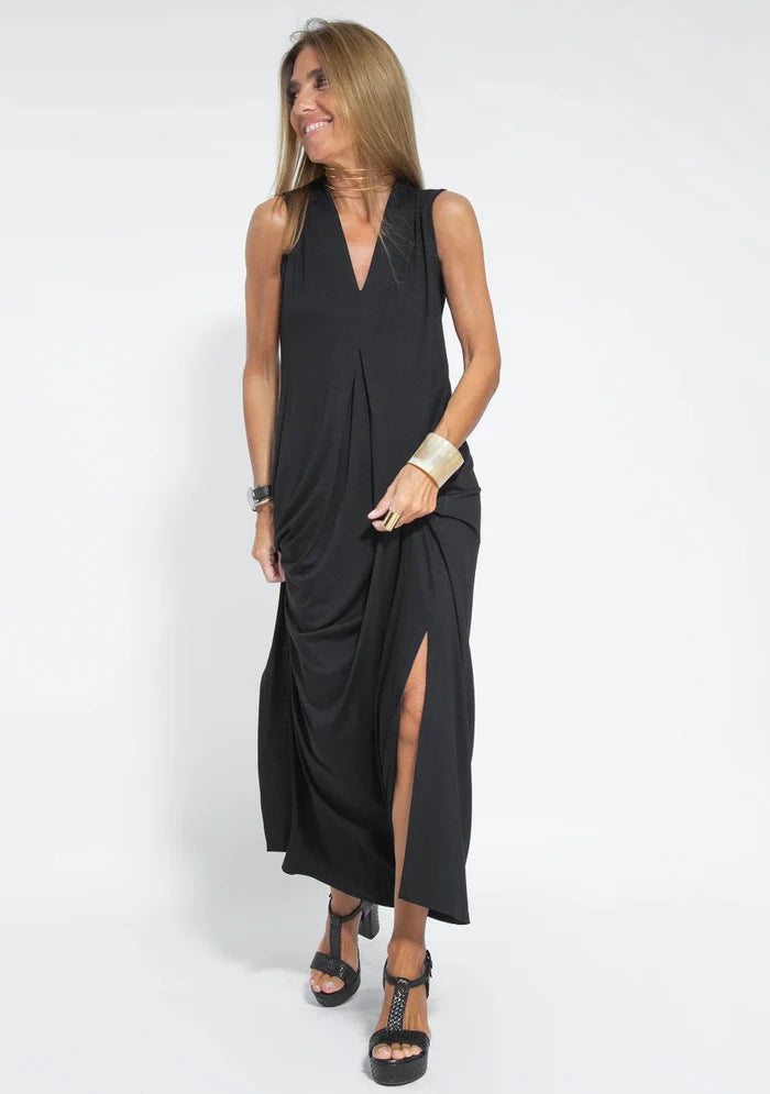Conjunto De Vestido Maxi Elástico Y Cardián Para Mujer – Conjunto Elegante De Dos Piezas Para Trabajo Y Uso Casual Sofisticado