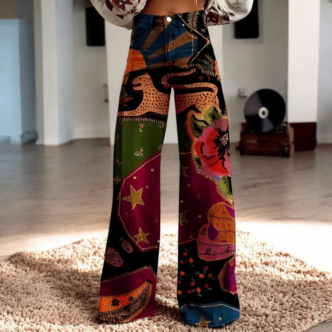 Hannah | Pantalón Ancho Estampado Floral